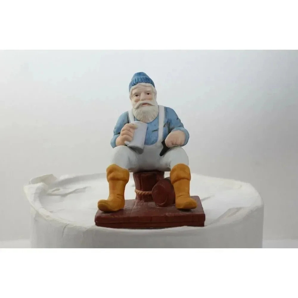 Vintage Nanco Figurine Man Sitting with a cup
